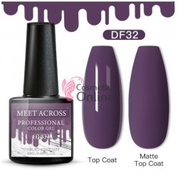 Oja semipermanenta UV /LED MEET ACROSS Profesional Color Cod DF32 Grape